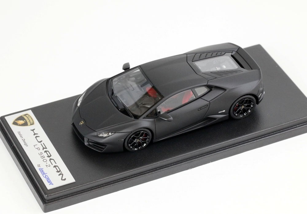 Looksmart LS455D 1/43 Lamborghini Huracan LP580-2 2016 Nero Nemesis Matt Black