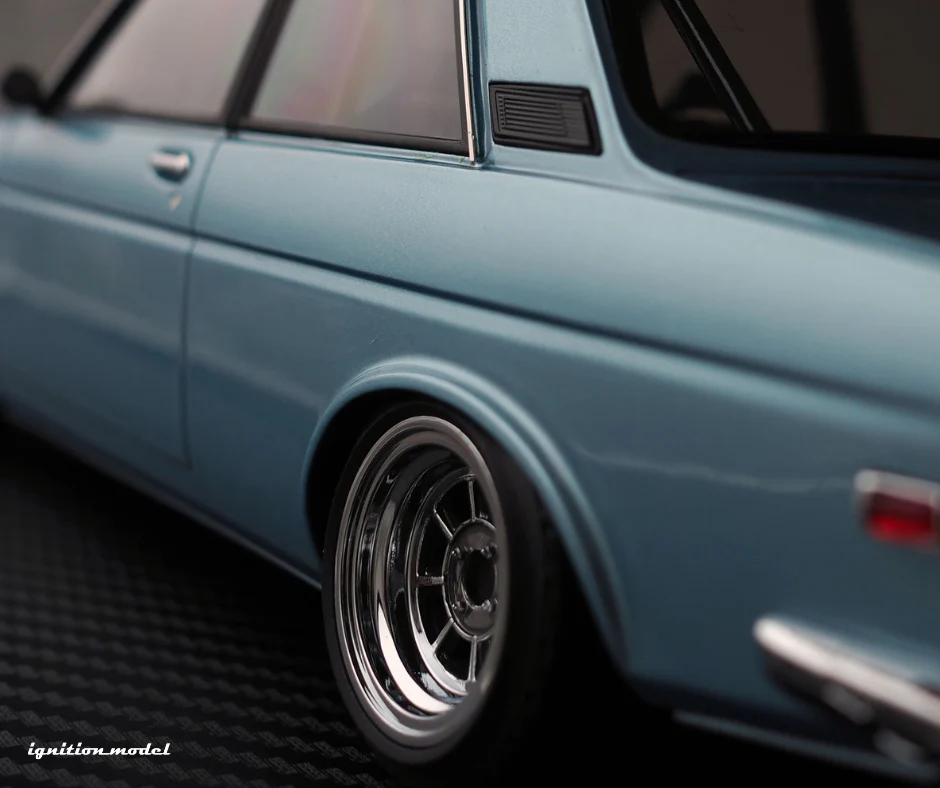 Ignition Model IG3307 1/18 Datsun Bluebird 510 2-Door Hayashi Light Blue Resin