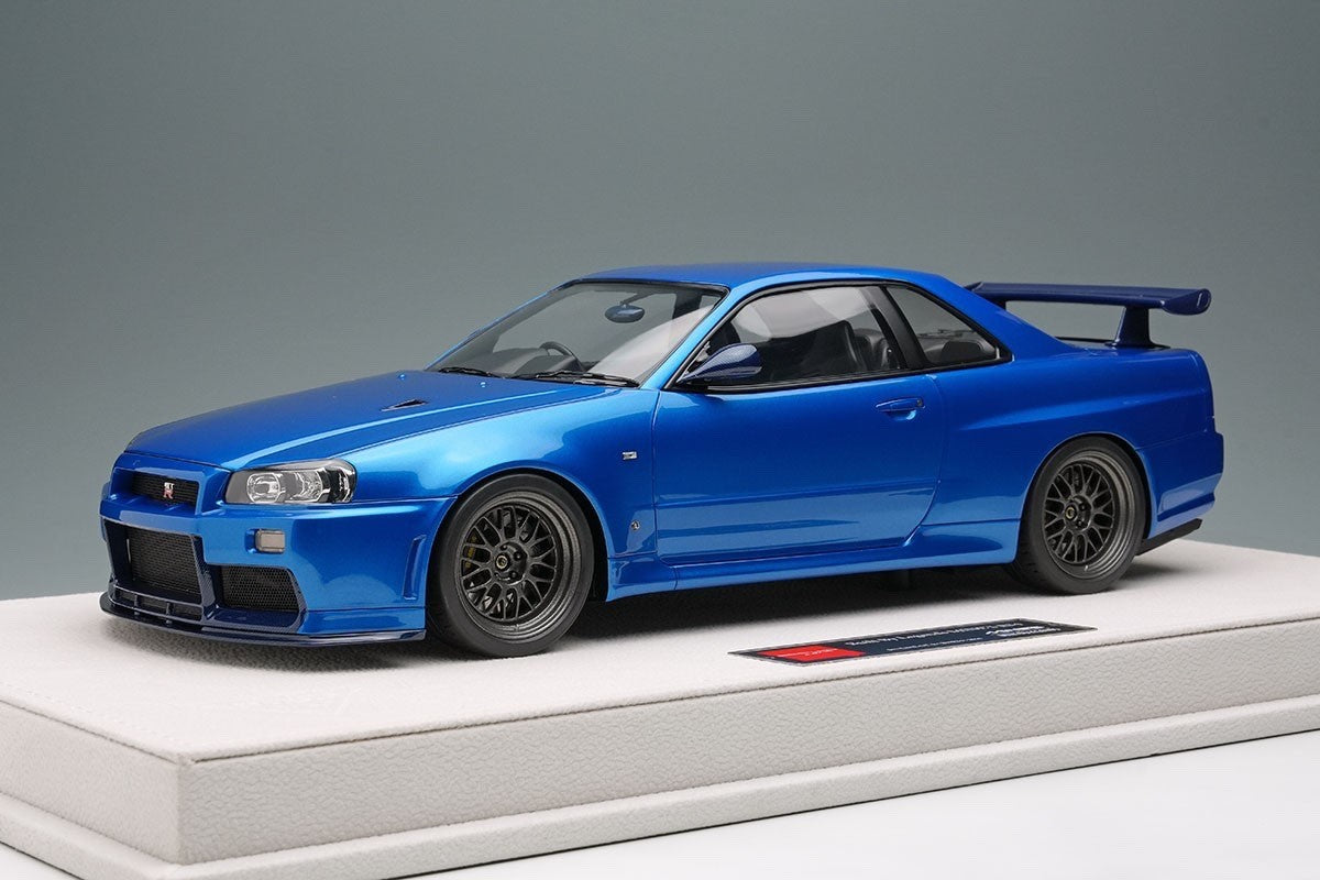 Make Up EIDOLON EML130B 1/18 Mines Nissan Skyline GT-R BNR34 Bayside Blue