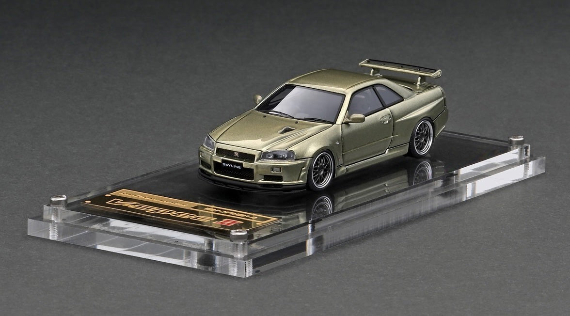 Ignition Model IG2940 1/64 Nissan Skyline GT-R R34 V-specII Millennium Jade