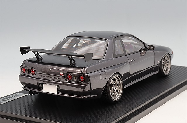 Ignition Model IG3545 1/18 Skyline GT-R BNR32 Initial D Gunmetal