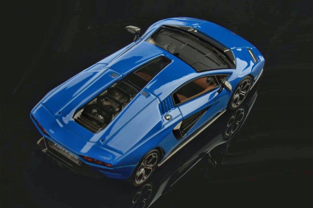 Looksmart LS529H 1/43 Lamborghini Countach LPI800-4 2021 Blue Hybrid V12 Resin
