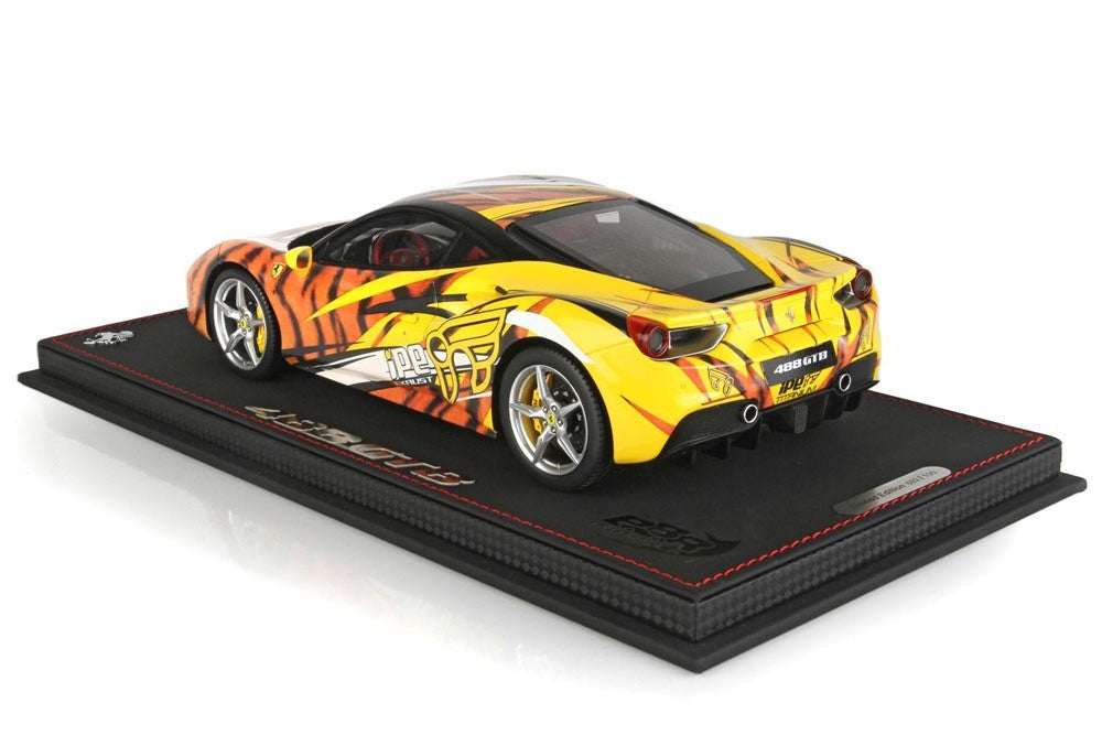 BBR P18221V 1/18 Ferrari 488 GTB IPE Tiger 2015 Giallo Modena Yellow Ltd 100pcs