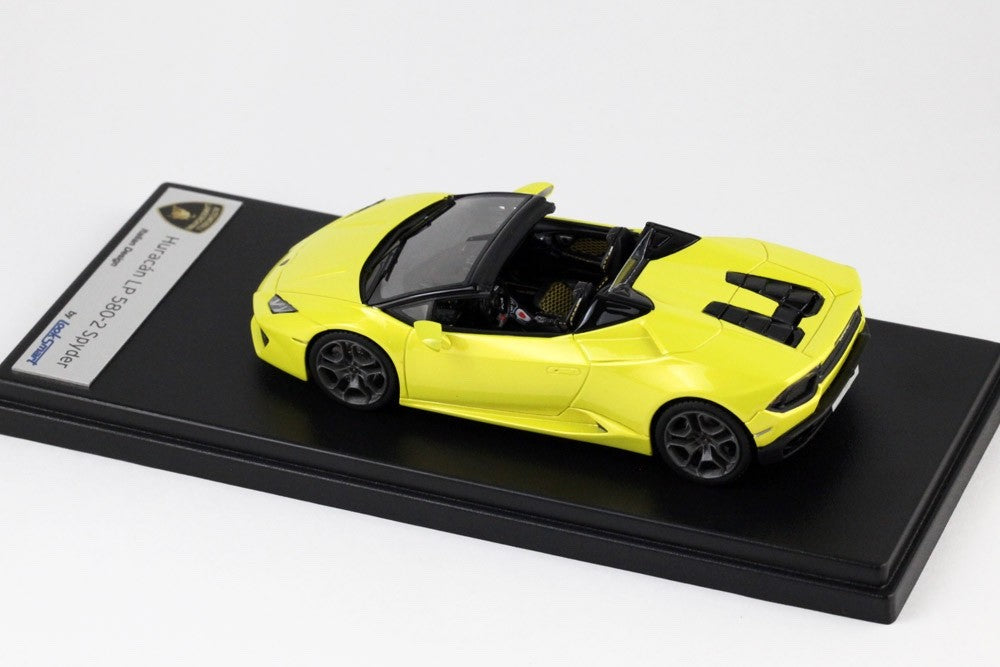 Looksmart LS464A 1/43 Lamborghini Huracan LP580-2 Spyder Giallo Tenerife Resin