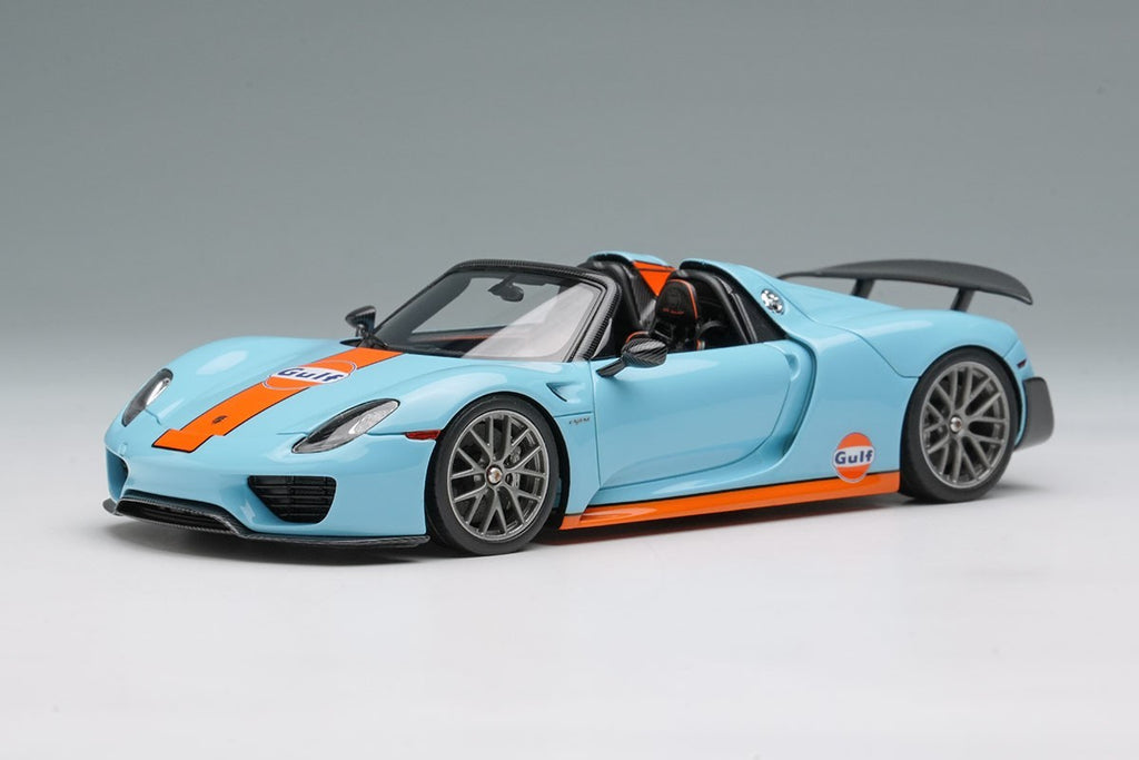 EIDOLON EM812B 1/43 Porsche 918 Spyder Weissach Blue Resin Limited 120pcs