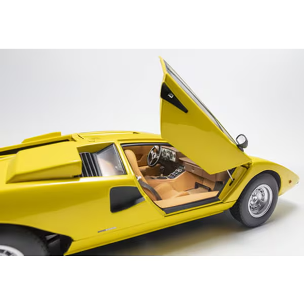 Kyosho KS08321YT 1:18 Lamborghini Countach LP400 Yellow Diecast Model Car