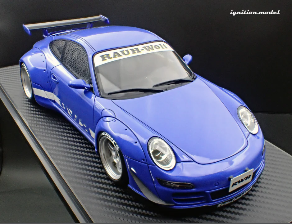 Ignition Model IG3256 1/18 RWB Porsche 911 997 Rauh-Welt Light Blue Resin