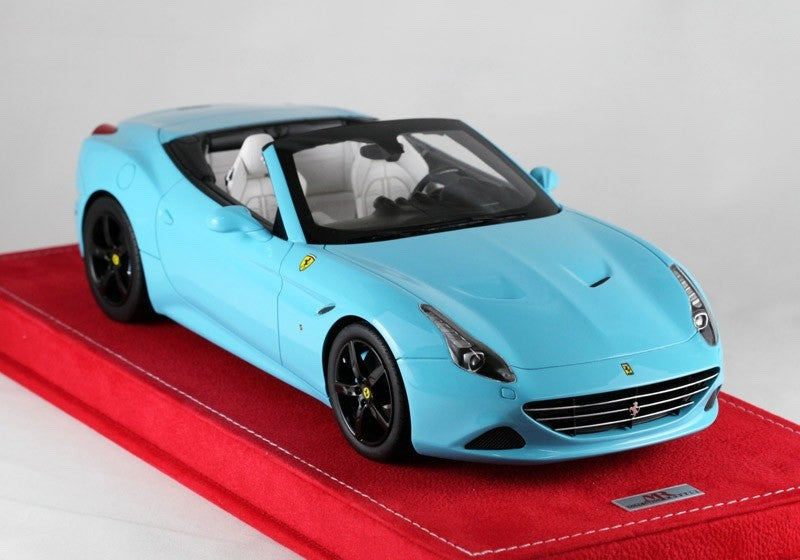 MR Collection FE13AB 1/18 Ferrari California T 2014 Baby Blue Open Roof Ltd 15pc
