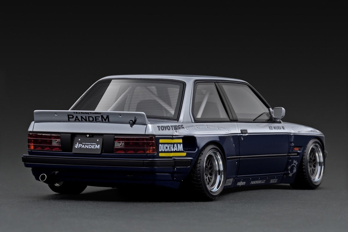 Ignition Model IG3717 1/18 BMW M3 E30 PANDEM 30 Widebody Silver/Blue