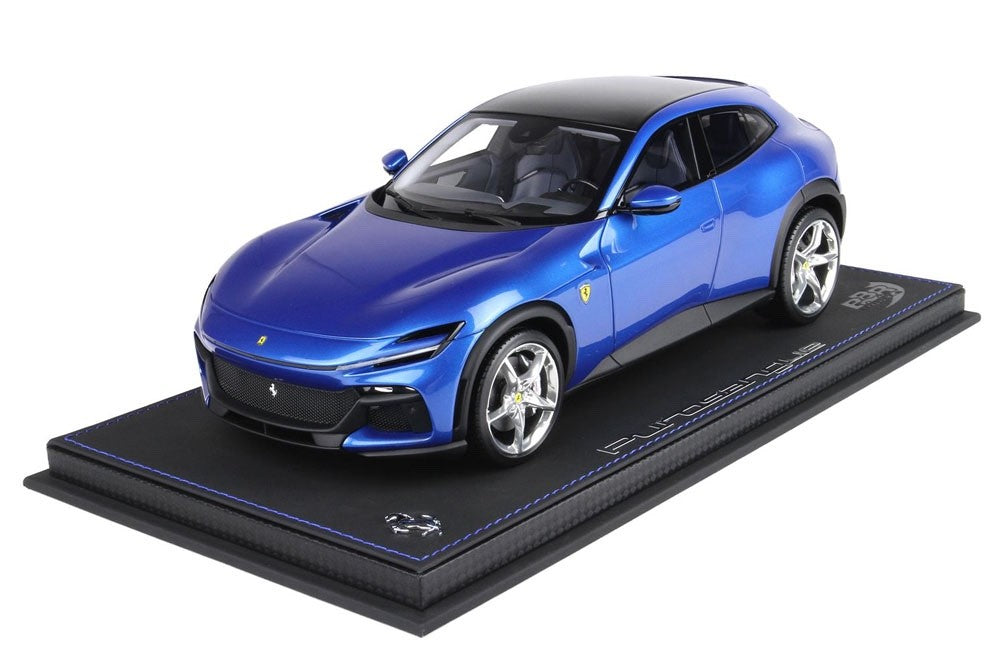 BBR P18219GV 1/18 Ferrari Purosangue 2022 Blu Corsa Blue Resin Limited 84pcs w/D