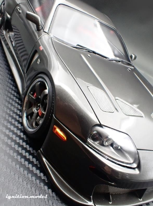 Ignition Model 1/18 Toyota Supra A80 TRD 3000GT Gun Metallic Resin Model IG3601