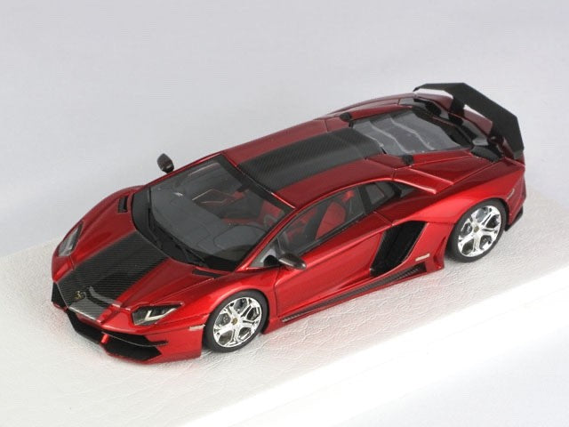 AIMS 25MR 1/43 Prindiville Lamborghini Aventador Monza Red Carbon Ltd 50pcs