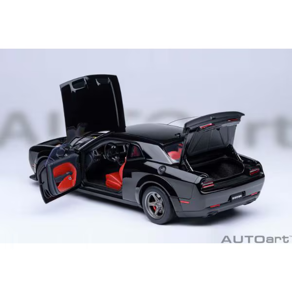 AUTOart 71765 1/18 Dodge Challenger SRT Super Stock 2023 Black Diecast