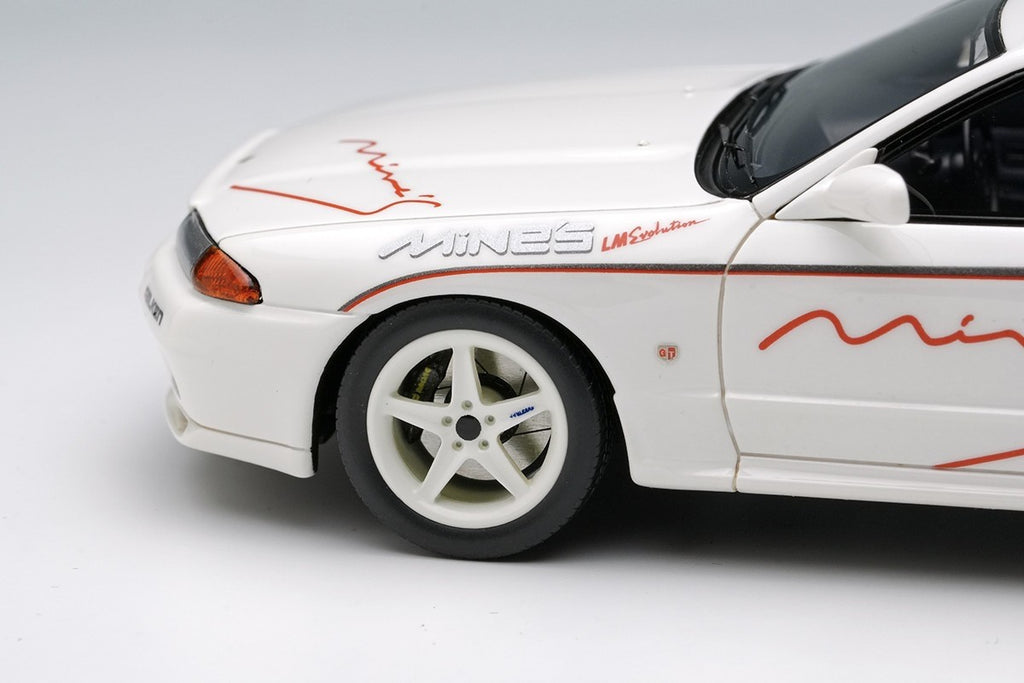 Make Up EIDOLON EM644B 1/43 Mines Skyline GT-R BNR32 N1 White 5-Spoke Wheels
