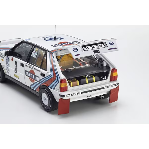 Kyosho KS08960F 1/18 Lancia Delta HF 4WD Monte Carlo Rally 1988 #3 White