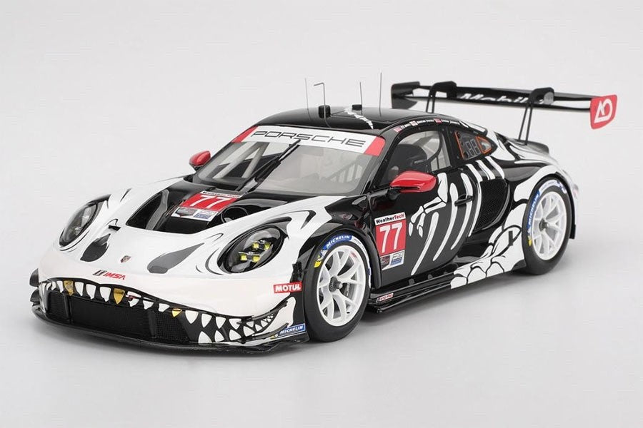 Top Speed TS0651 1/18 Porsche 911 GT3 R 2025 IMSA Petit Le Mans #77 AO Racing