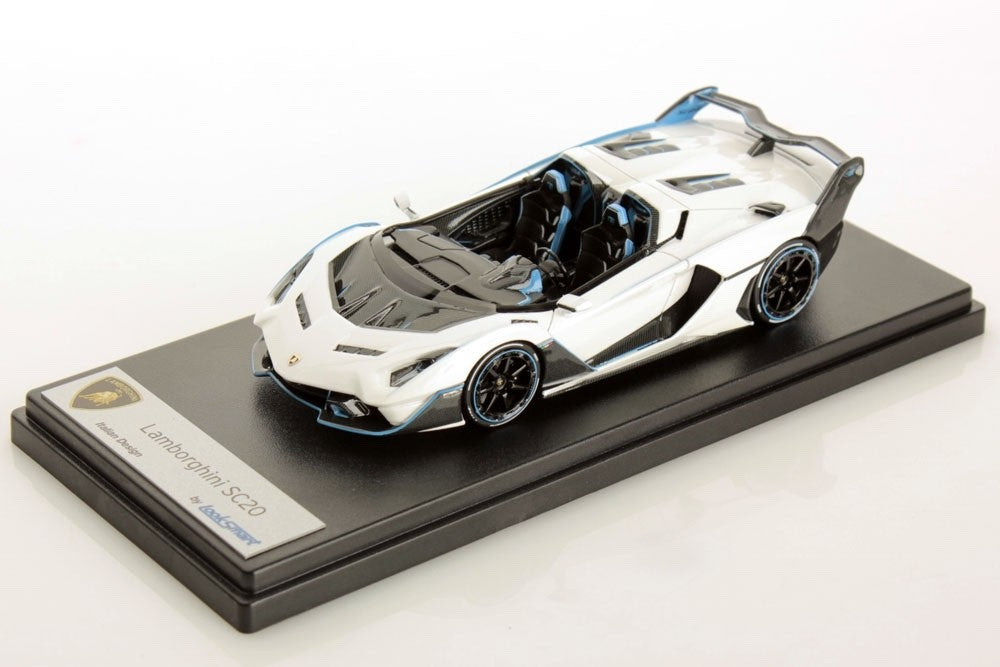 Looksmart LS518 1/43 Lamborghini SC20 2020 Shiny White One-Off Roadster Resin