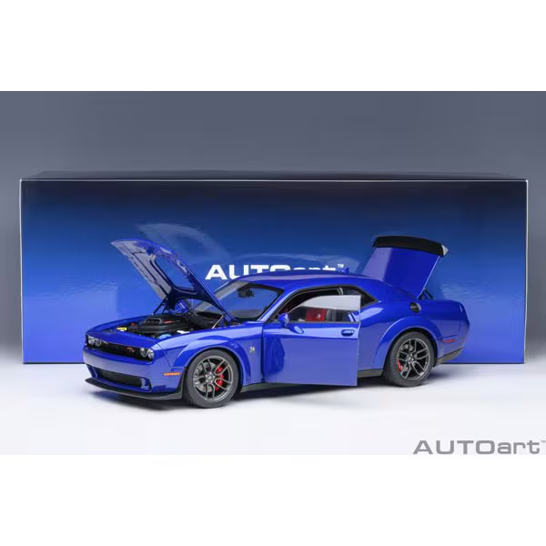 AUTOart 71772 1/18 Dodge Challenger R/T Scat Pack Widebody 2022 Indigo Blue