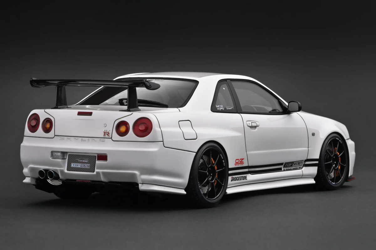 Ignition Model IG3642 1/18 TOP SECRET Nissan Skyline GT-R BNR34 White Resin