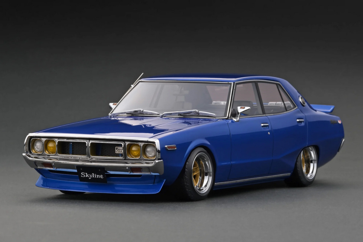 Ignition Model IG3272 1/18 Nissan Skyline Kenmeri GC110 GT-X Blue Resin