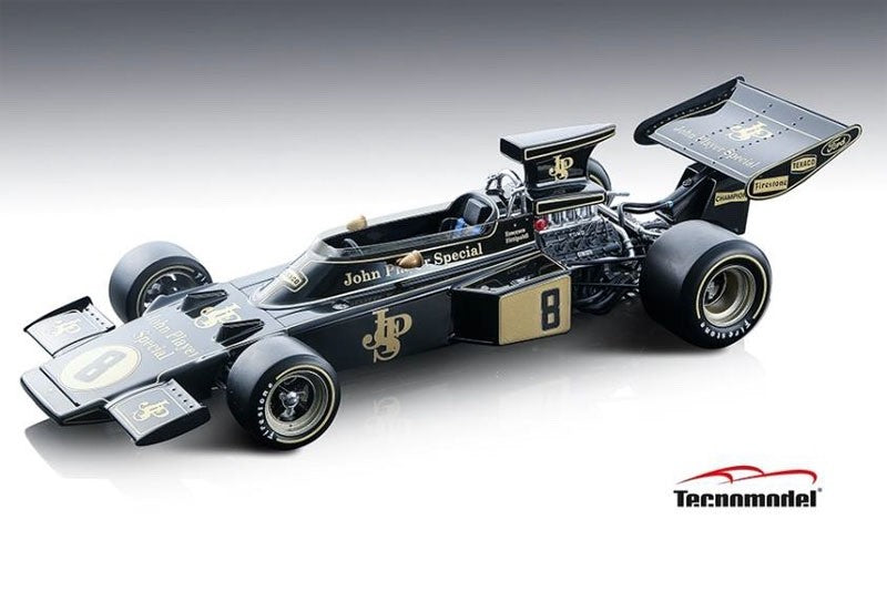 Tecno Model TM18-257A 1/18 Lotus 72D 1972 Black JPS Fittipaldi #8 British GP Win