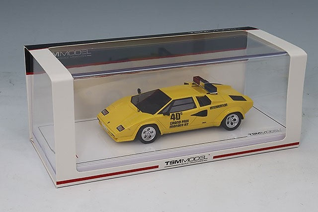 TSM Model TSM430860 1/43 Lamborghini Countach 1982 Monaco GP Pace Car Yellow