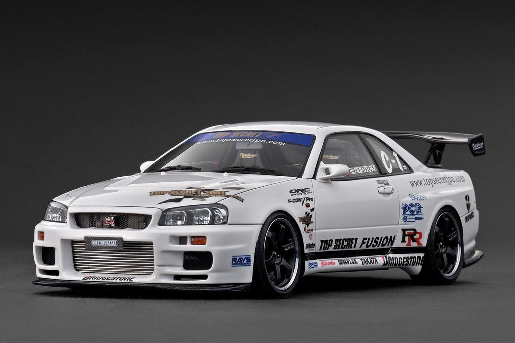Ignition Model IG3849 1/18 Nissan Top Secret BNR34 GT-R 2002 White