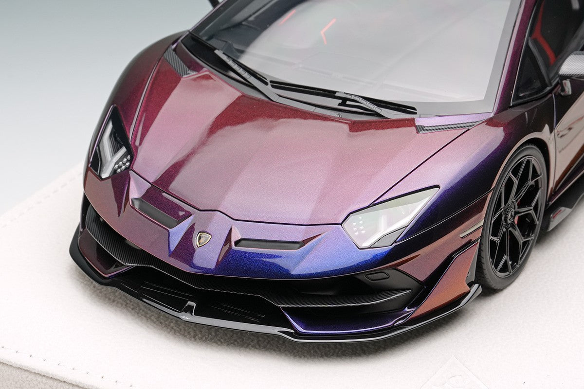Make Up EIDOLON EML025J 1/18 Lamborghini Aventador SVJ 2018 Blu Hal LeirionWheel