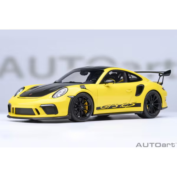 AUTOart 78178 1/18 Porsche 911 991.2 GT3 RS Weissach Yellow Diecast
