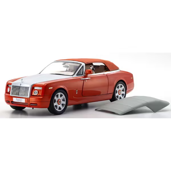 KYOSHO KS08871P 1/18 Rolls-Royce Phantom Drophead Coupé Orange Die-Cast Model