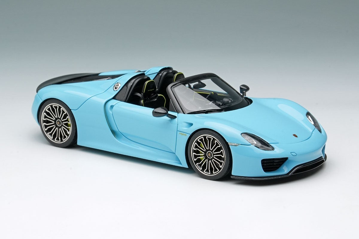 EIDOLON EM568F 1/43 Porsche 918 Spyder Gulf Blue Carbon Detail Resin