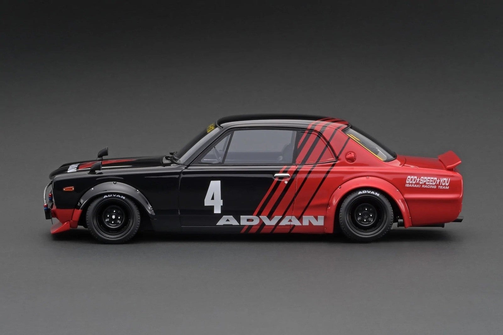 Ignition Model IG2646 1/18 Nissan Skyline LB-WORKS Advan Black/Red