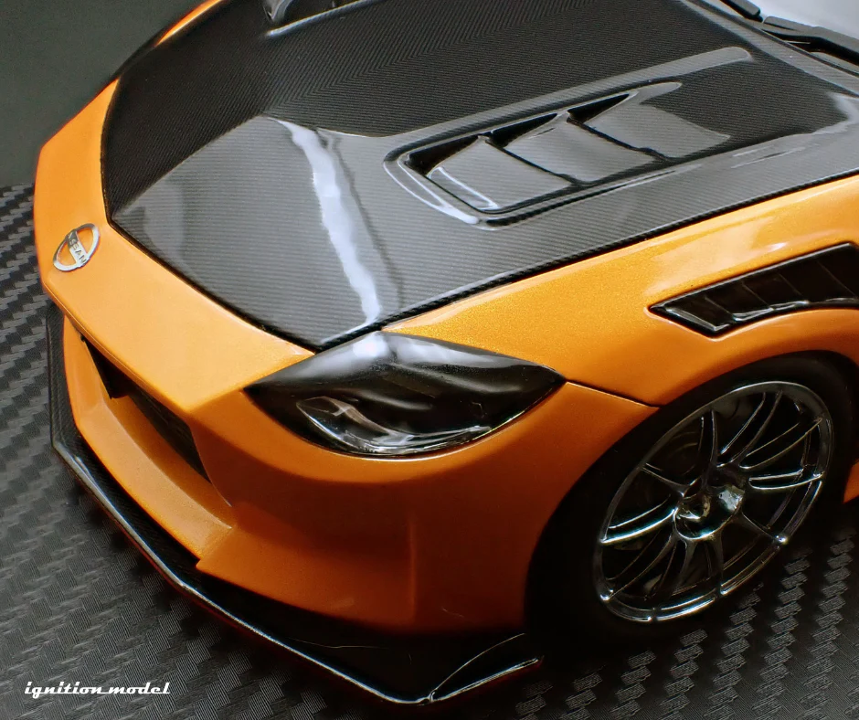 Ignition Model IG3382 1/18 TOP SECRET Nissan Fairlady Z RZ34 Orange Met Resin