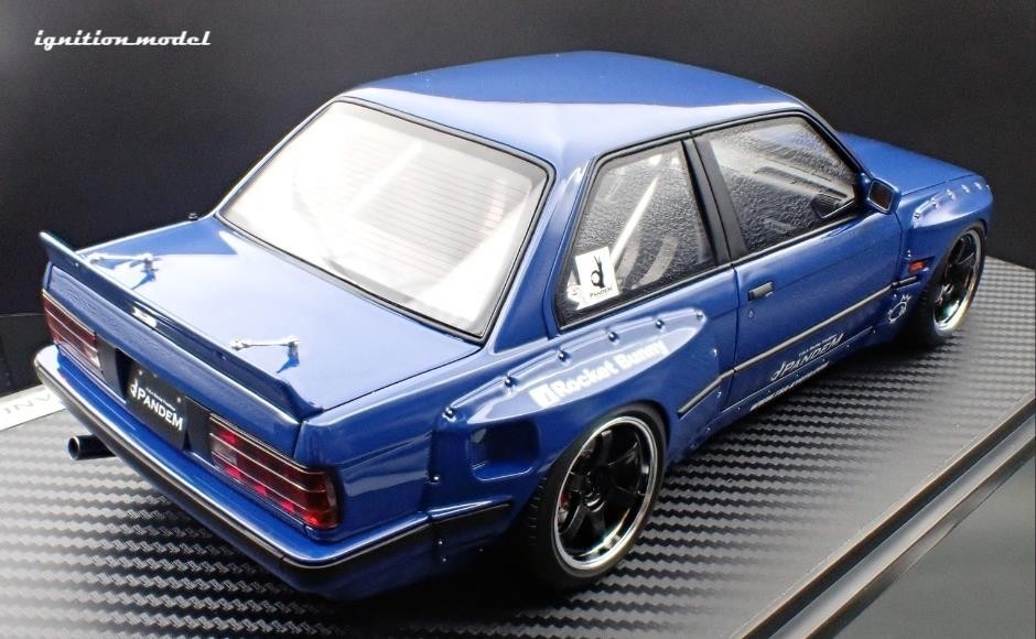 Ignition Model IG3712 1/18 BMW Pandem 30 Blue TE37 Wheels Black