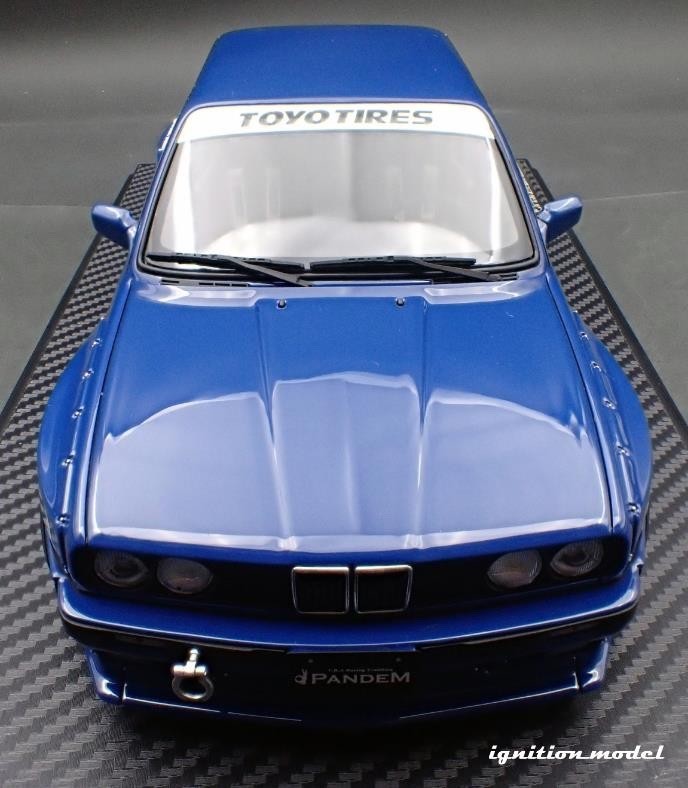 Ignition Model IG3712 1/18 BMW Pandem 30 Blue TE37 Wheels Black
