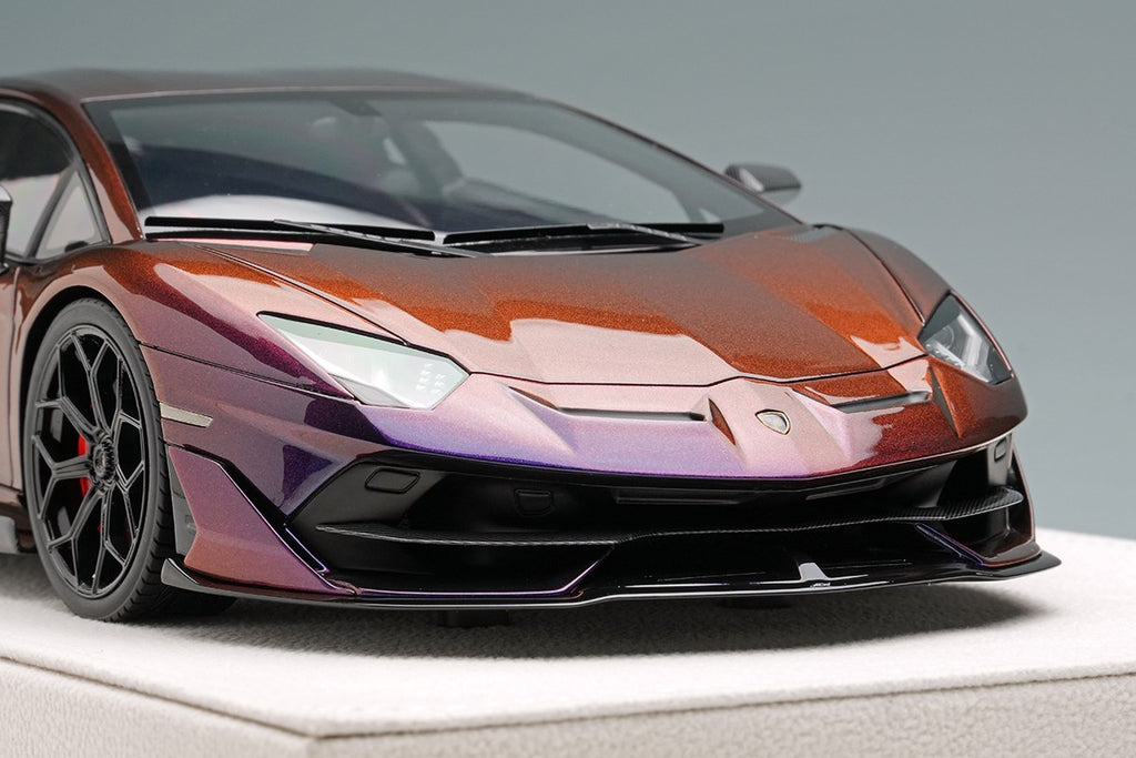 Make Up EIDOLON EML025J 1/18 Lamborghini Aventador SVJ 2018 Blu Hal LeirionWheel