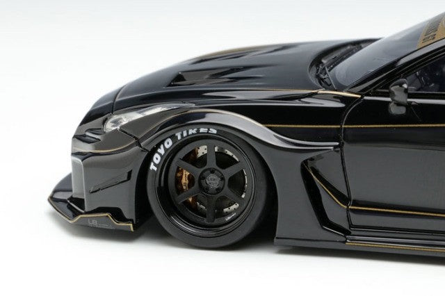 Make Up EIDOLON LB012G 1/43 LB-Silhouette Works GT 35GT-RR Black Gold Stripe