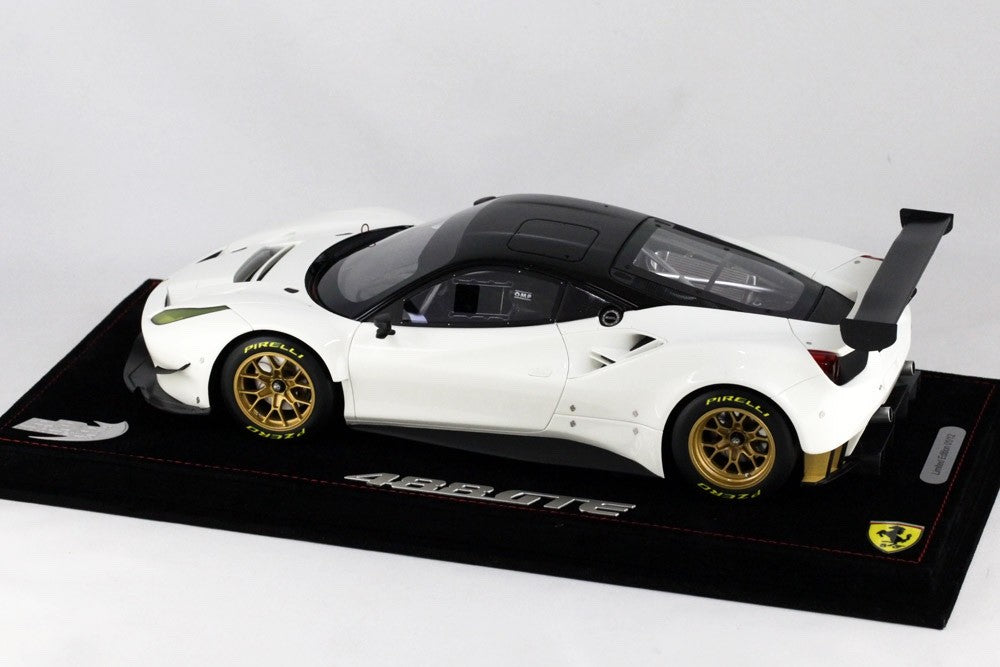 BBR P18122CVS 1/18 Ferrari 488 GTE 2016 Avus White Black Roof Resin Limited 12pc