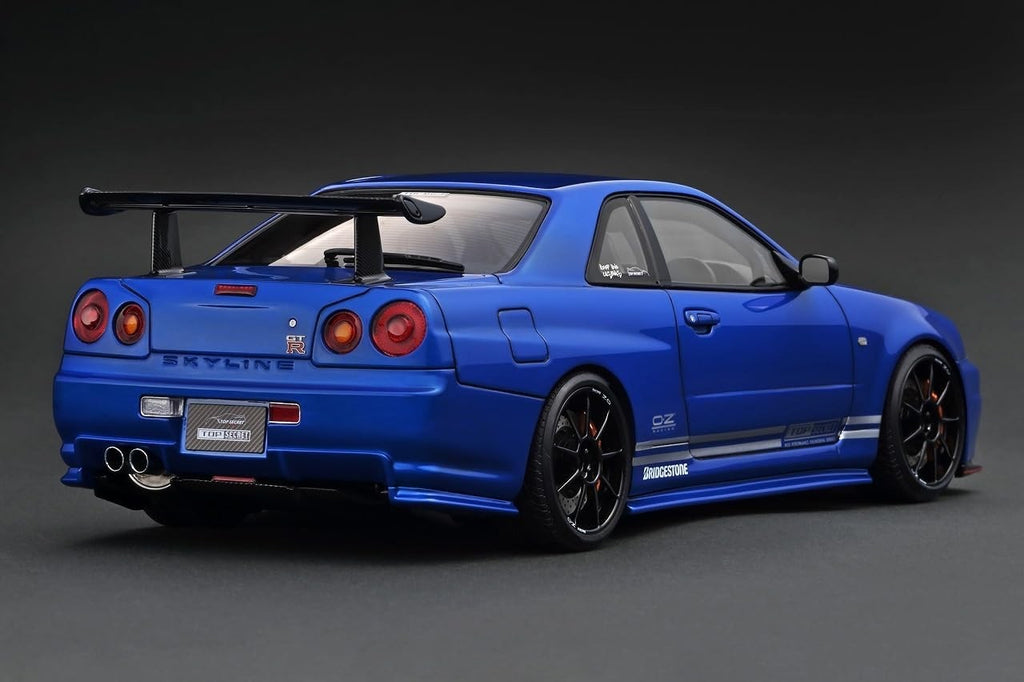 Ignition Model IG3641 1/18 RWB TOP SECRET 34GT-R (BNR34) Blue Metallic Resin