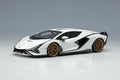 EIDOLON EM533B 1/43 Lamborghini Sian FKP 37 2019 Bianco Monocerus Limited 100pcs