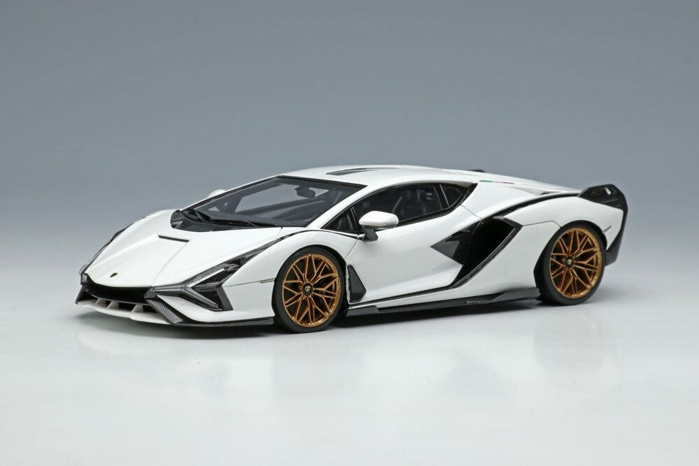 EIDOLON EM533B 1/43 Lamborghini Sian FKP 37 2019 Bianco Monocerus Limited 100pcs
