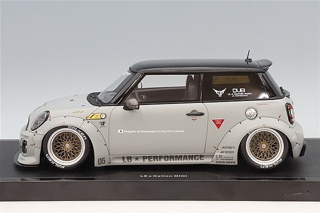 Otto Mobile OTM1212 1/18 LB-WORKS Mini Cooper R56 2015 Grey Resin