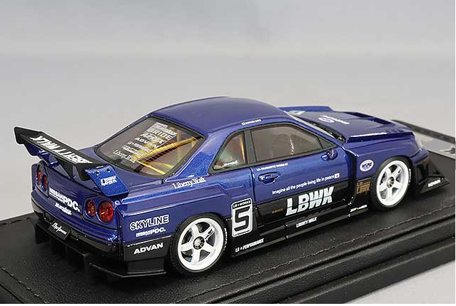 Ignition IG2852 1/43 Nissan LB-ER34 SuperSil Skyline Advan Blue/Black