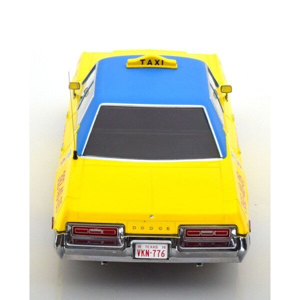 KK Scale KKDC181126 1/18 Dodge Monaco 1974 Texas Taxi Yellow/Blue Diecast