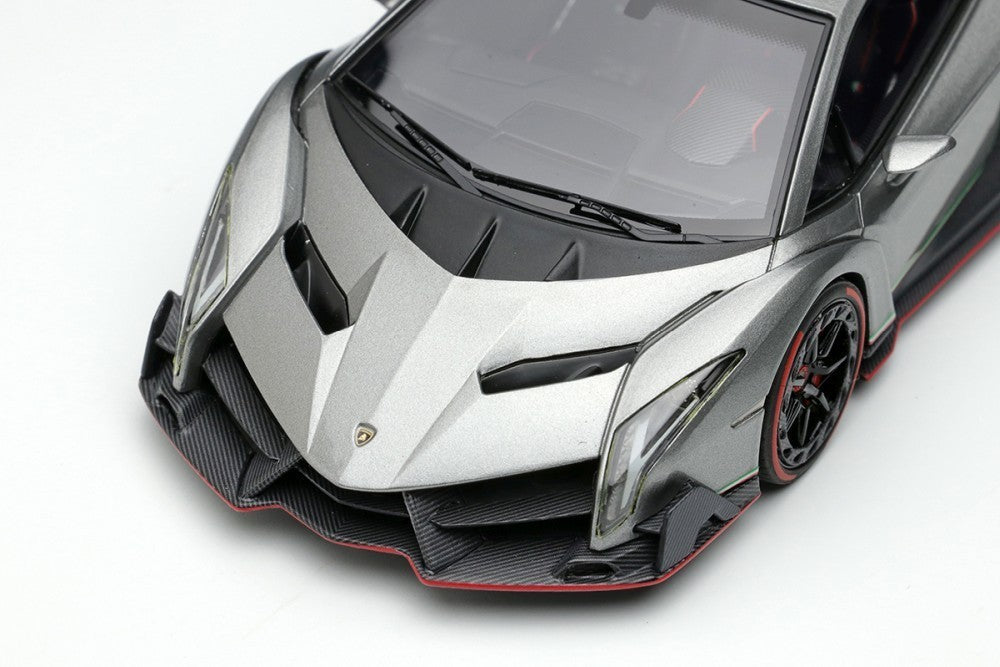 EIDOLON EM449A 1/43 Lamborghini Veneno 2013 (Grigio Metalluro / Red Accent)