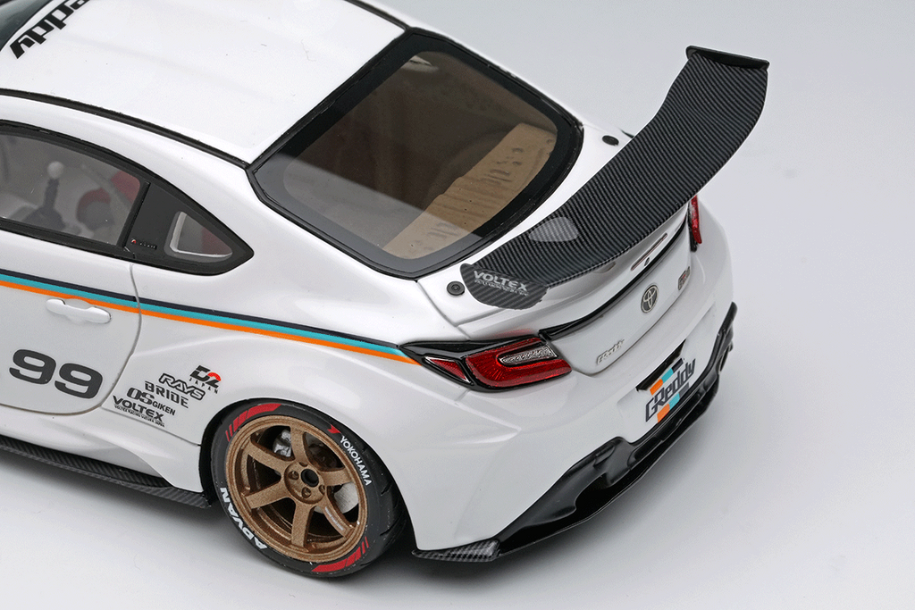EIDOLON EM664 1/43 Trust Greddy GR86 Turbo Crystal White Pearl 2023 Tokyo Salon