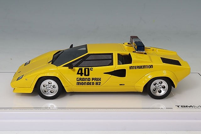 TSM Model TSM430860 1/43 Lamborghini Countach 1982 Monaco GP Pace Car Yellow