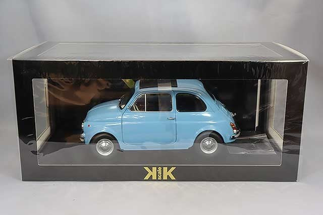 KK Scale KKDC120035 1/12 Fiat 500F 1968 Light Blue Classic Diecast