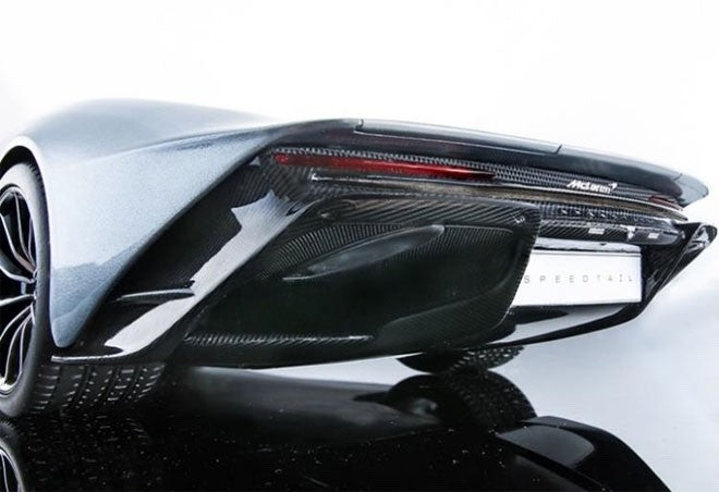 Tecno Model T18-EX08A 1/18 McLaren Speedtail 2019 Ice Silver Geneva Show Resin