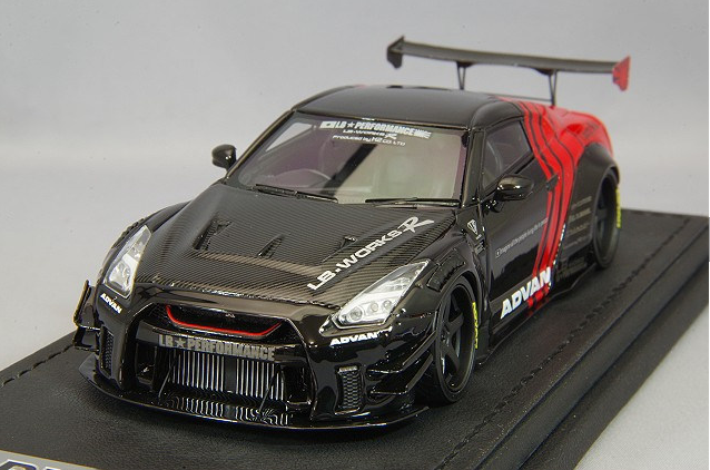 Ignition Model IG2556 1/43 Nissan GT-R R35 LB-WORKS Type2 Black/Red